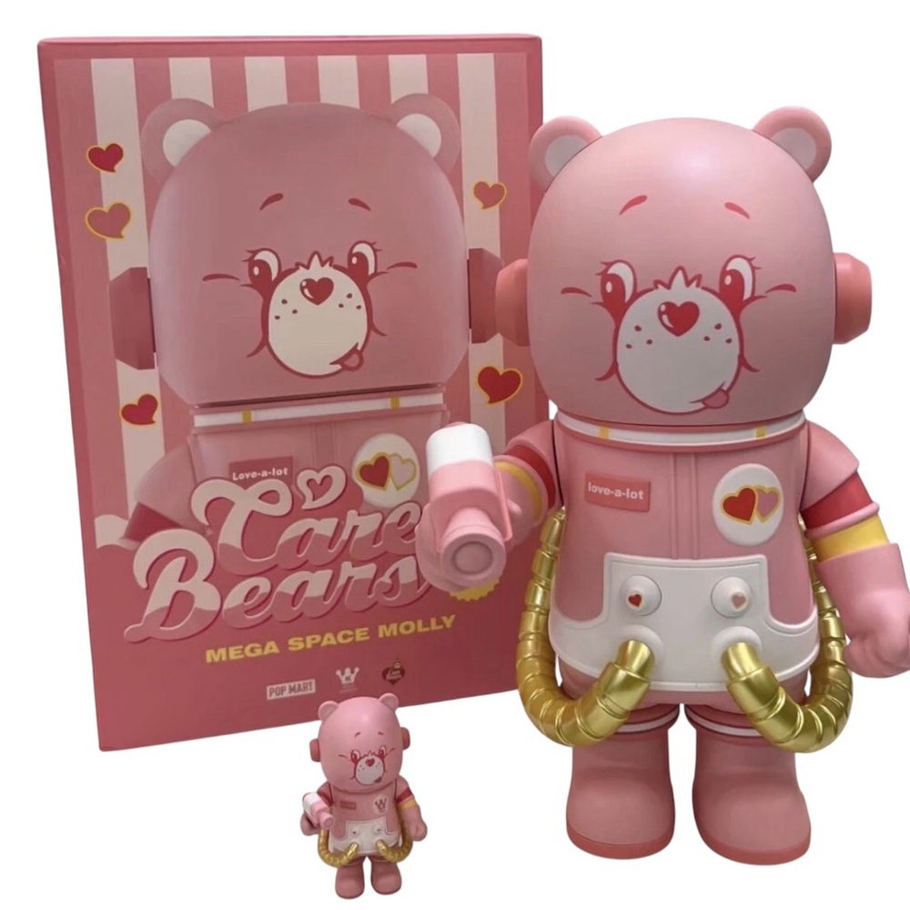 POP MART MEGA Space Molly 400%+100% Combo Love-a-Lot Care Bear 💯AUTHENTIC - Picture 4 of 11